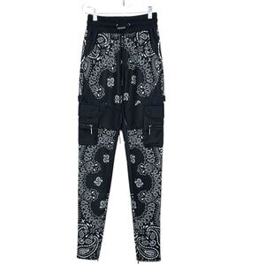 Guapi Black Paisley Cargo Joggers by Aaron Wilhelm Limited Edition Sz 28
